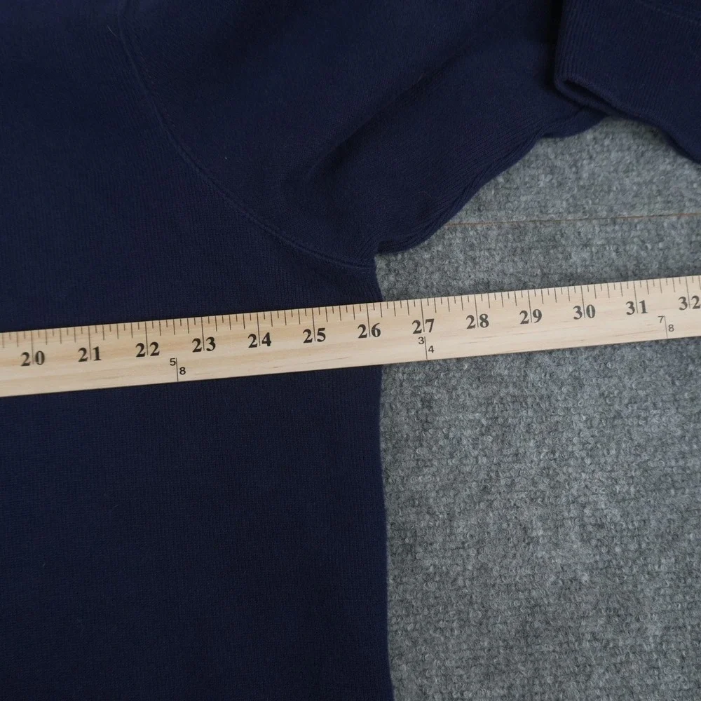 Polo Ralph Lauren Quarter Zip Pullover Mens‎ XXL Navy Blue Cotton Red Pony Logo